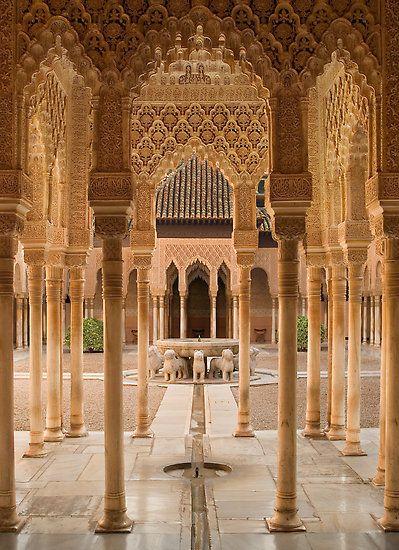Hochzeit - Plaza De Leones Alhambra Palace Granada Spain By Les Meehan