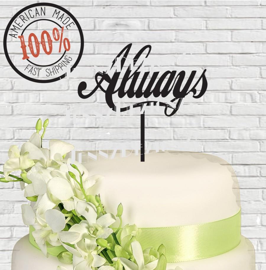 زفاف - Always Wedding Cake Topper # CTG005