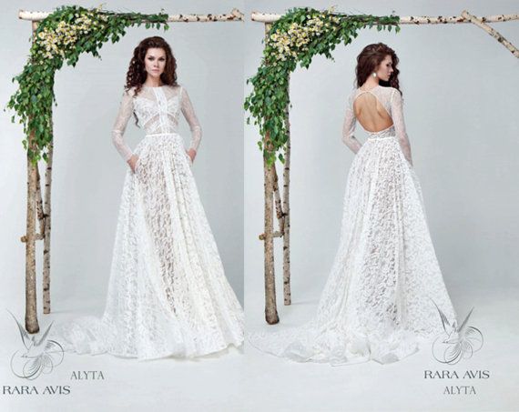 Hochzeit - Lace Wedding Dress ALYTA, Wedding Dress, Wedding Dress Lace, Lace Wedding Dresses, Long Sleeve Wedding Dress, Long Sleeved Wedding Dress