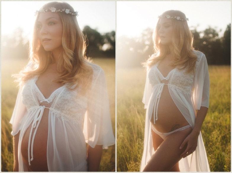 Mariage - meternity photo shoot, forget me not flower crown, ivory flower head piece,