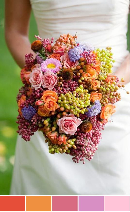 Mariage - Flowers, Grapes & Pepper Berries...