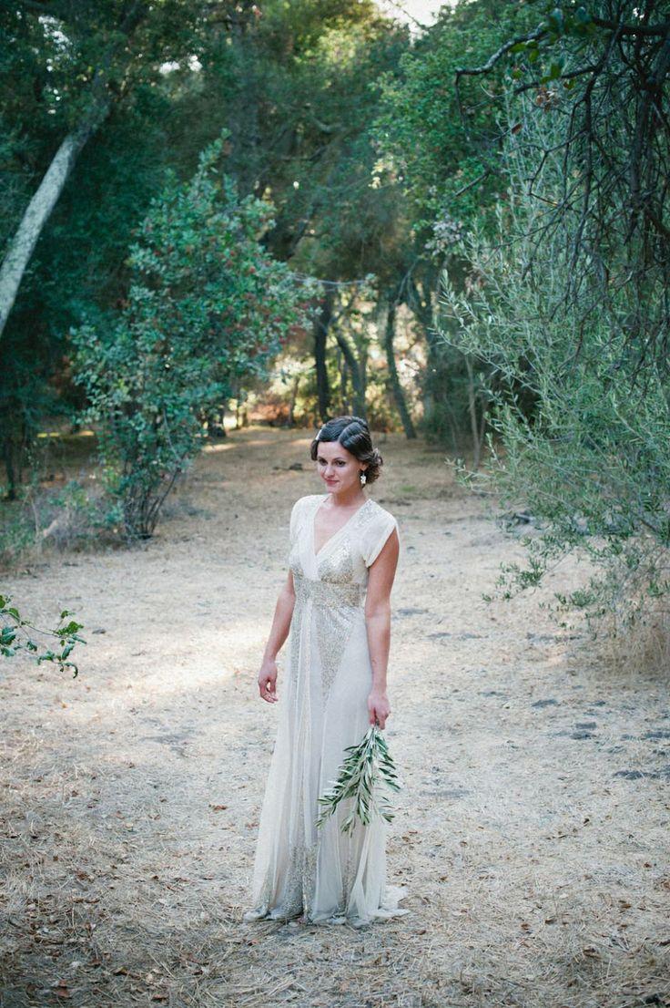 Wedding - Anna Sui Sequins For A Barefoot Bride And Her Grecian Style Wedding