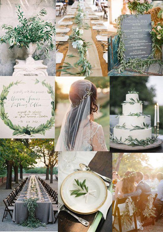 Hochzeit - Beautiful Olive Branch & Greenery Gala