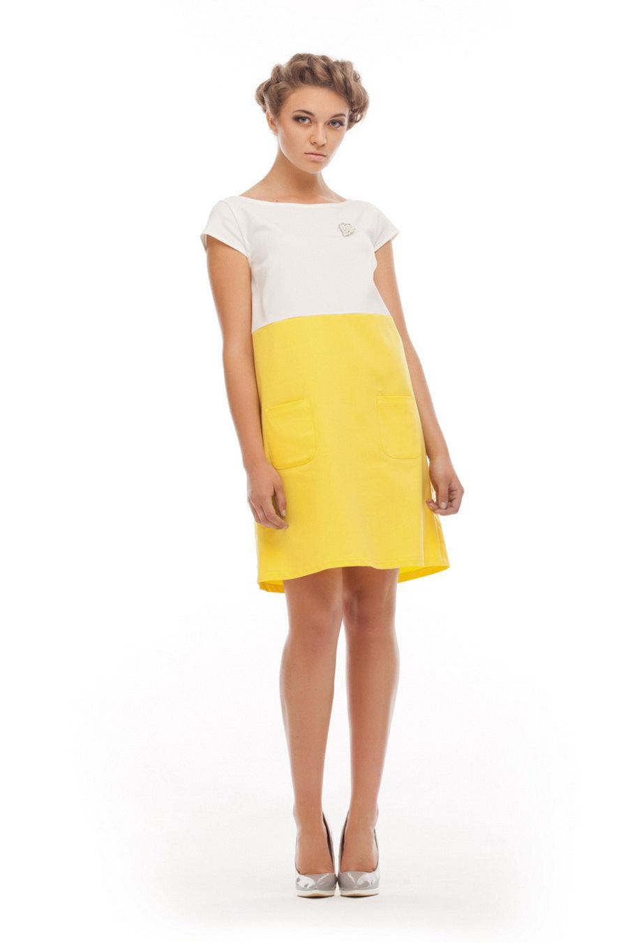 زفاف - Cute yellow cocktail dress. Loose dress. Short retro dress.Bridesmaid dress knee length.