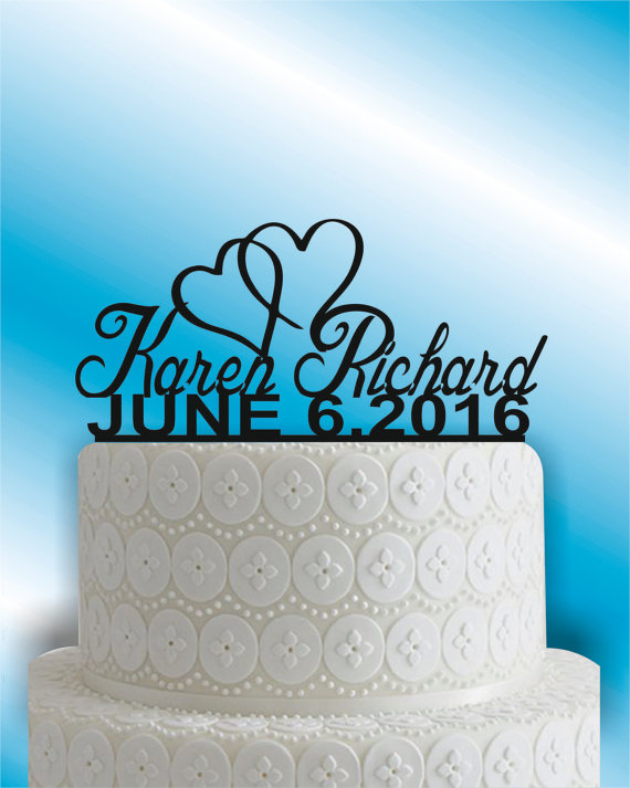 Свадьба - monogram wedding cake topper, Mr and Mrs Wedding Cake Topper, unique weddimg cake topper, Bridal shower cake topper, Wedding cake decor