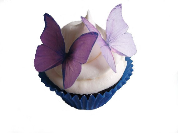 Mariage - SPRING Cake Ideas  - Edible Butterflies in 24 Purple and Lavender - Wedding Cupcake, Cupcake Supplies, Cupcake Shop