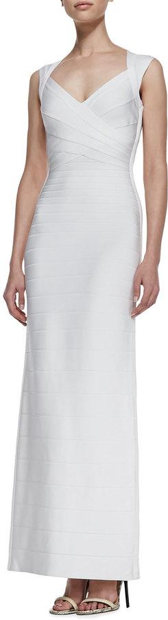 Mariage - Herve Leger Sweetheart-Neck Bandage Long Gown