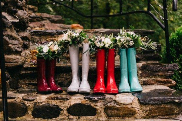 Mariage - Rain Boots Bouquet
