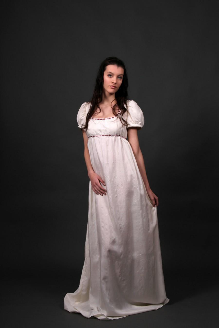 زفاف - Desiree regency wedding dress, empire waist wedding dress, bespoke jane austen wedding dress, sense and sensibility, pride and prejudice