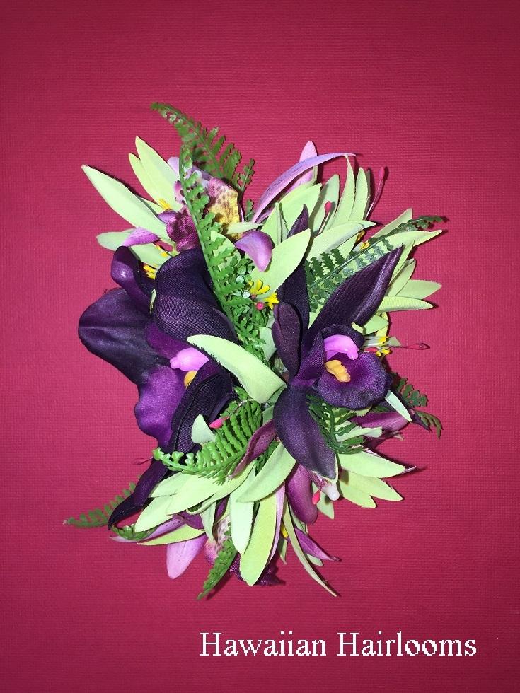 Wedding - Royal Hawaiian Orchids Hair clip.