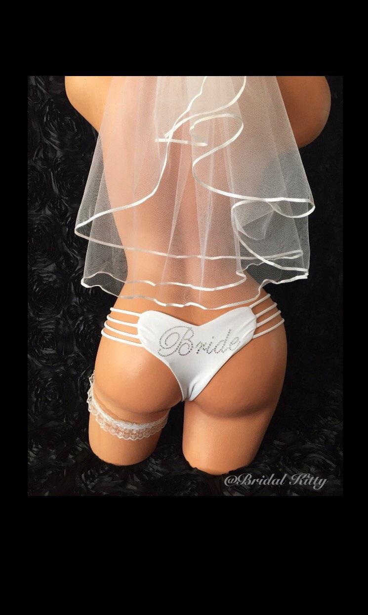 زفاف - Bachelorette Booty Veil Party Crystal Headband Tiara Crown Bridal Bikini Veil White Pink Black Bride To Be Sash Wedding Garter Baithing Suit