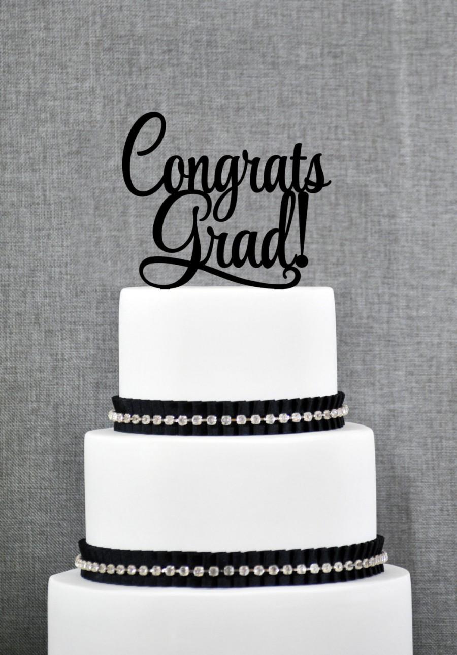 Свадьба - Congrats Grad Graduation Cake Topper, Graduation Cake Topper, Graduation Topper (S273)