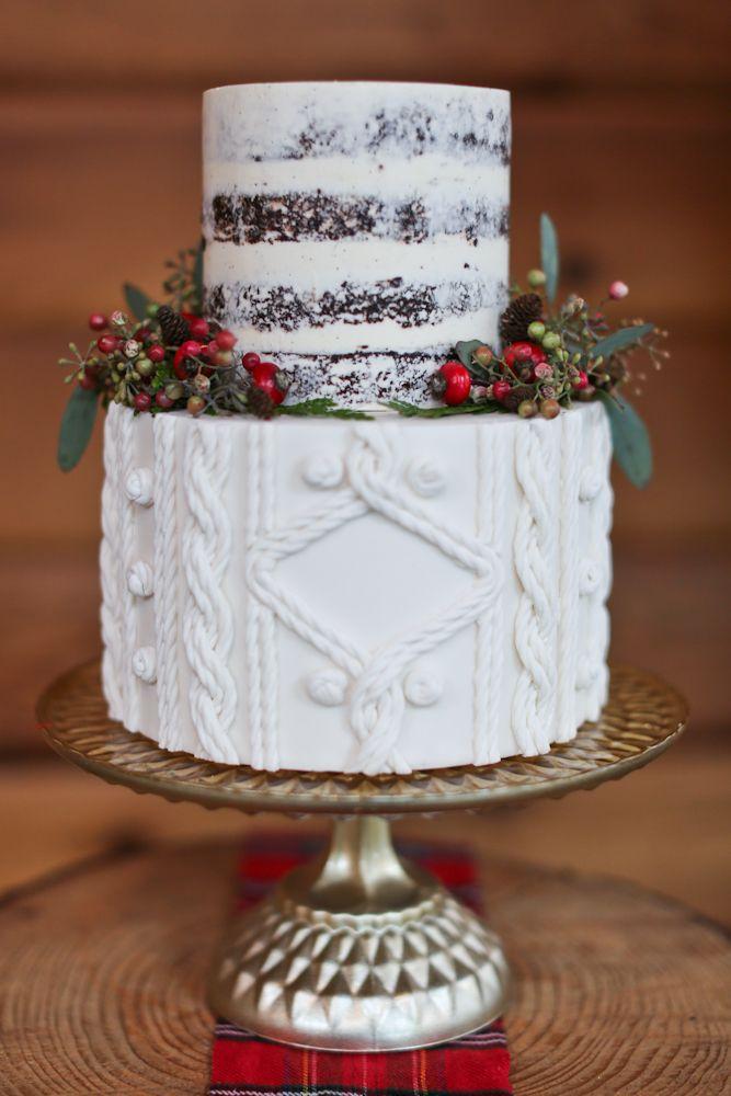 Свадьба - Two Layered Christmas Wedding Cake