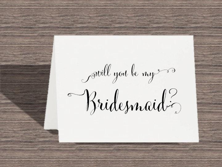 Свадьба - Will you be my bridesmaid? Card - special occasion // wedding // gift