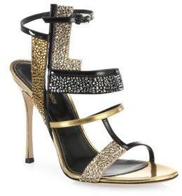 Hochzeit - Sergio Rossi Tamara Swarovski Crystal & Leather Sandals