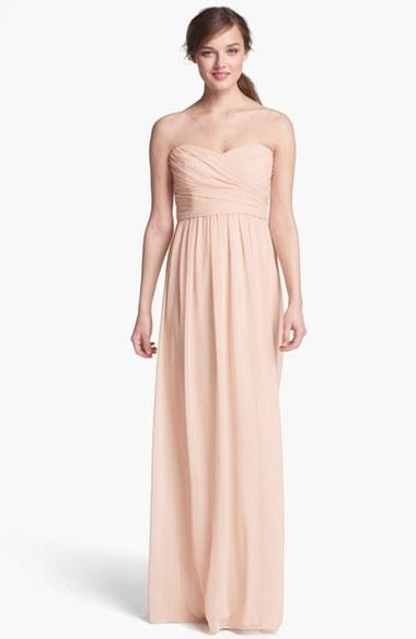 Свадьба - Monique Lhuillier Bridesmaids Strapless Ruched Chiffon Sweetheart Gown (Nordstrom Exclusive)