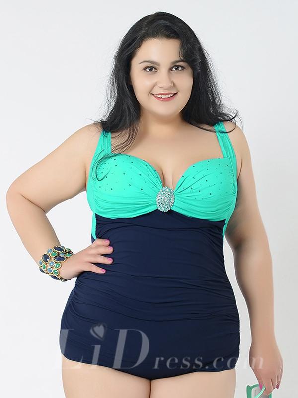 Wedding - Lake Green One-Pieces Plus Size Sexy Womens Swimsuit Lidyy1605241038