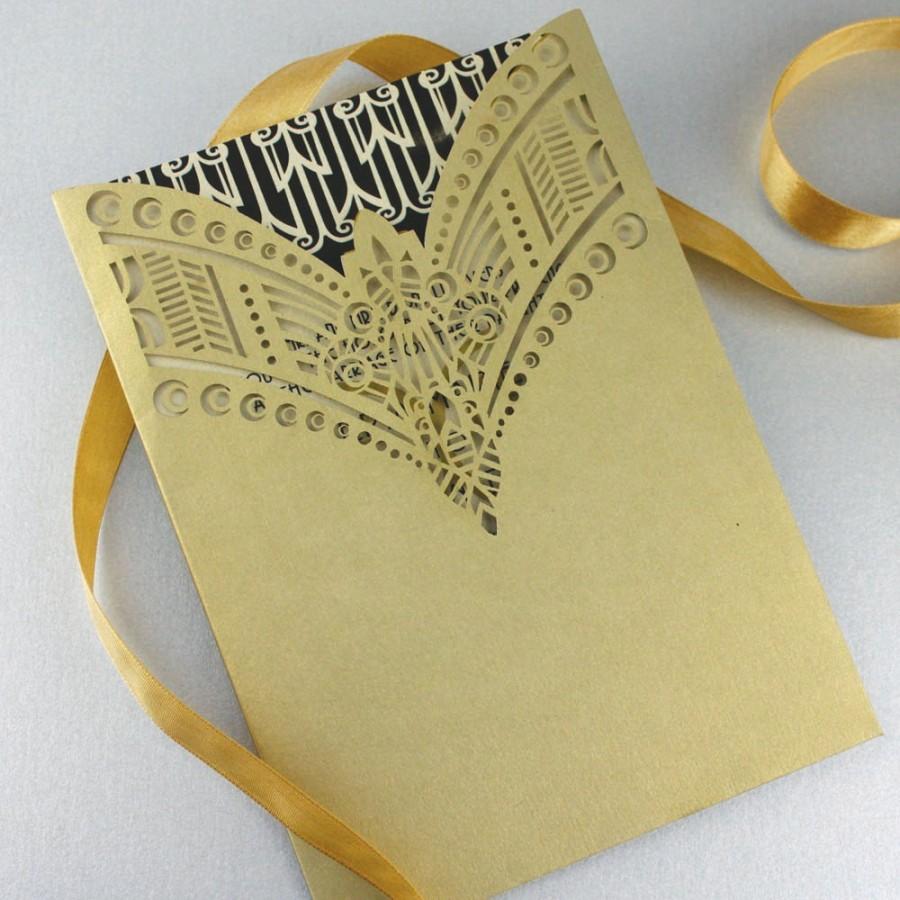 Hochzeit - Laser cut pocket - "Art Deco Necklace"