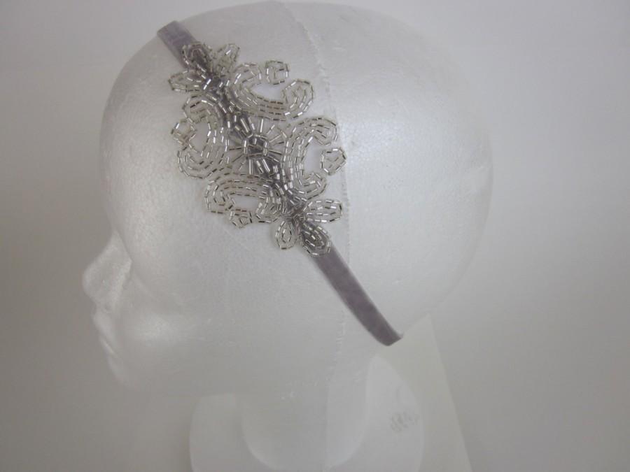 زفاف - Great gatsby Headband for silver 20s Dress