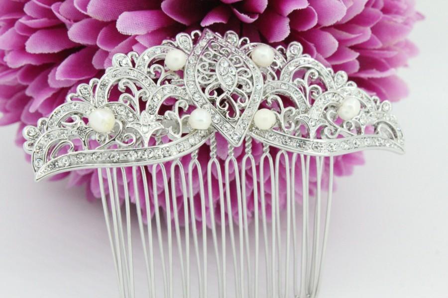Hochzeit - Wedding hair piece Pearl bridal hair comb Wedding hair comb Bridal hair accessories Wedding hair jewelry Bridal comb Wedding headpiece pearl