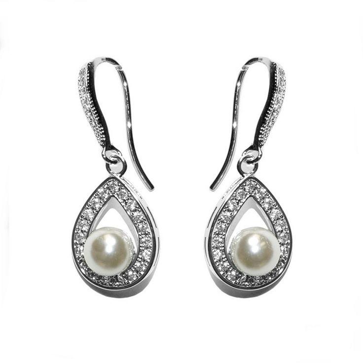 زفاف - Chic Pearl Earrings ER306 (awj)