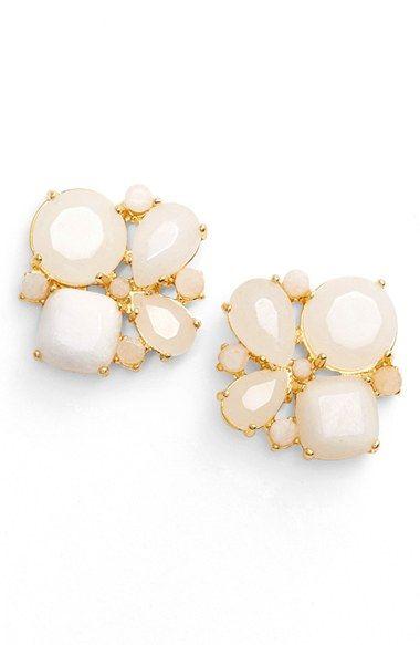 Свадьба - 'seastone Sparkle' Semiprecious Stone Cluster Earrings