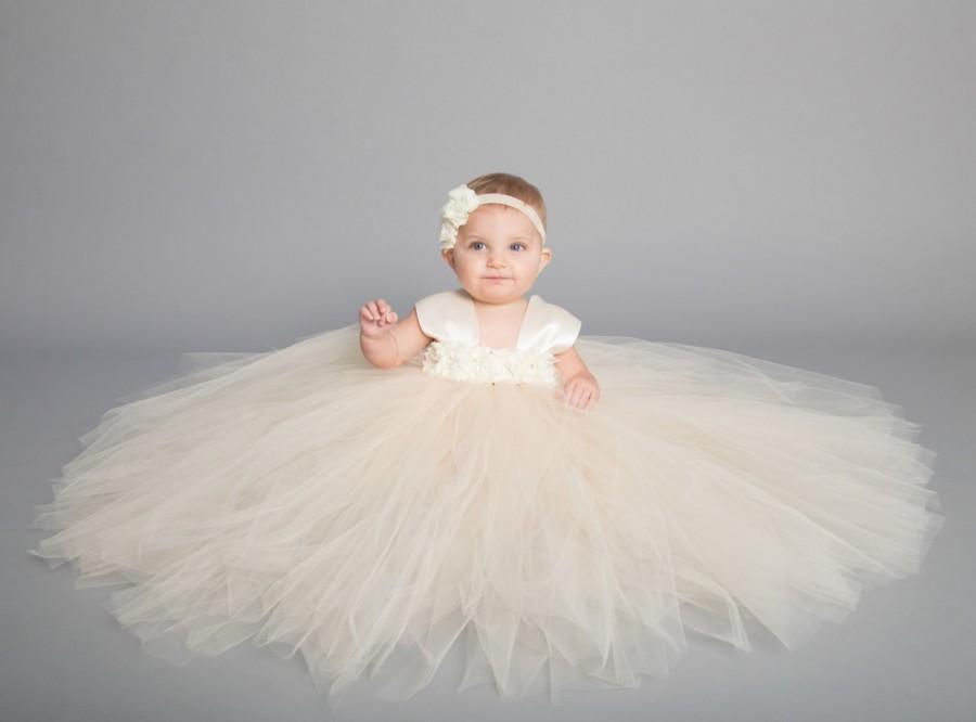 champagne infant dress