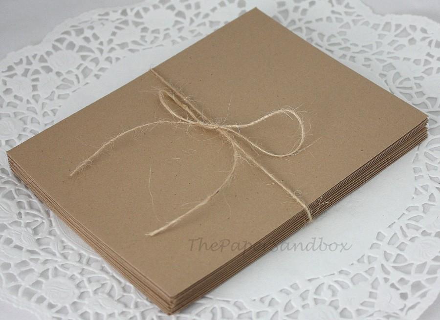 Wedding - Kraft Brown Envelopes  A2 Envelopes  4 3/8" x 5 3/4"  Smooth Elegant - Weddings, Invitations, Stationery, Scrapbook, Card Envelopes