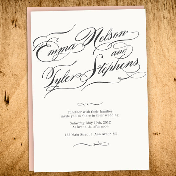 Hochzeit - Vintage Wedding Invitation