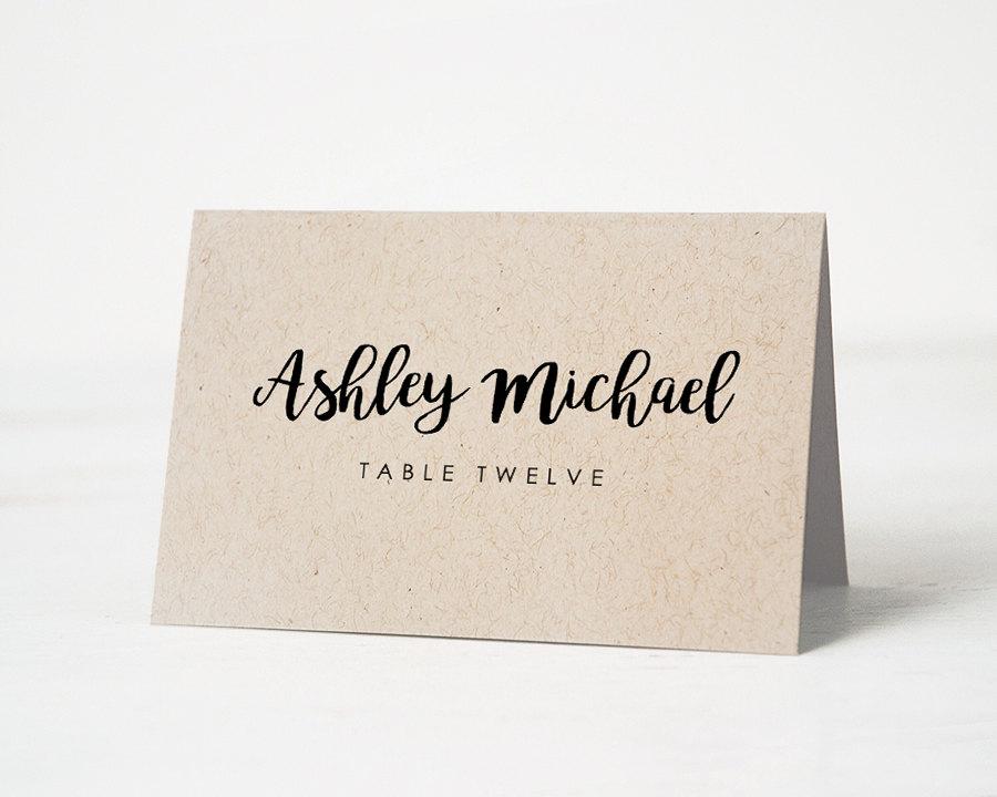 printed place cards wedding