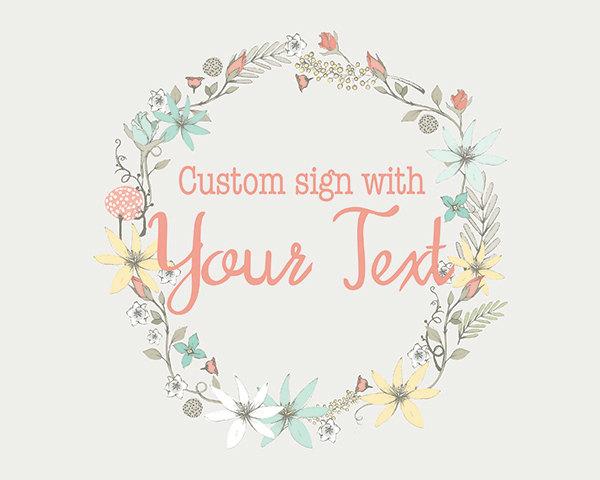زفاف - 8x10 Printable custom designed Wedding Sign, custom wedding sign printable, instant download, Fairy Tale Floral Wedding - 0023