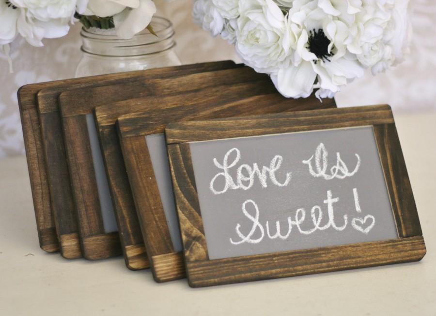 Wedding - Wedding Chalkboards Rustic Signs Barn Wood Decor SET of 6 (item P10412)