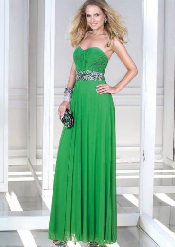 Mariage - Beaded Green Gown