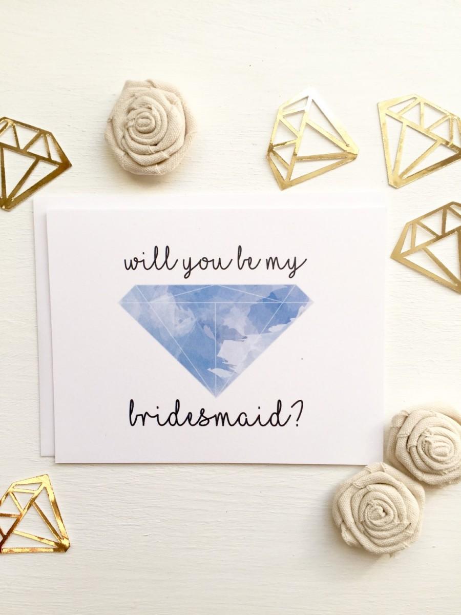 Hochzeit - SALE! Will You Be My Bridesmaid? Ask Bridesmaid Proposal Card