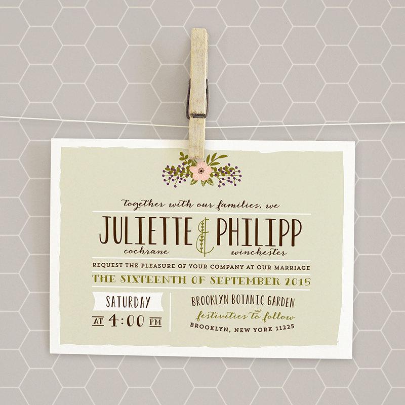 Wedding - printable DIY wedding invitation suite floral rustic barn wedding rsvp card details card reception card- JULIETTE