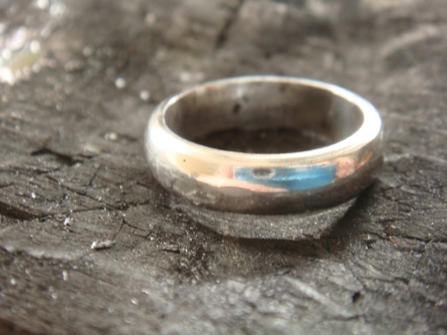 زفاف - 6mm, 8mm wide traditonal solid sterling silver wedding ring, rounded traditional, men's wedding band, can be customized