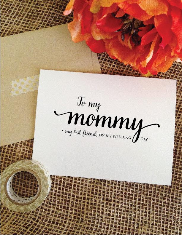 Hochzeit - To my mommy my best friend, on my wedding day to my mommy on my wedding day card (Lovely)