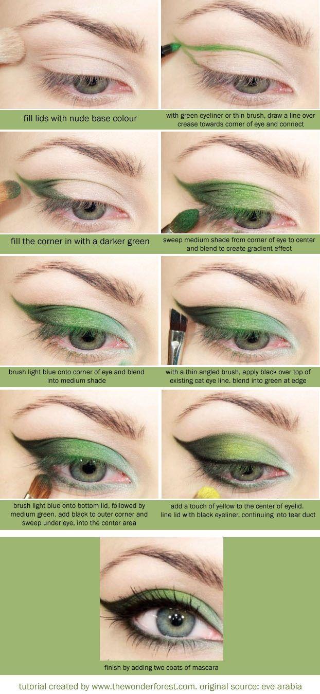 زفاف - Green Butterfly Eyeshadow Tutorial