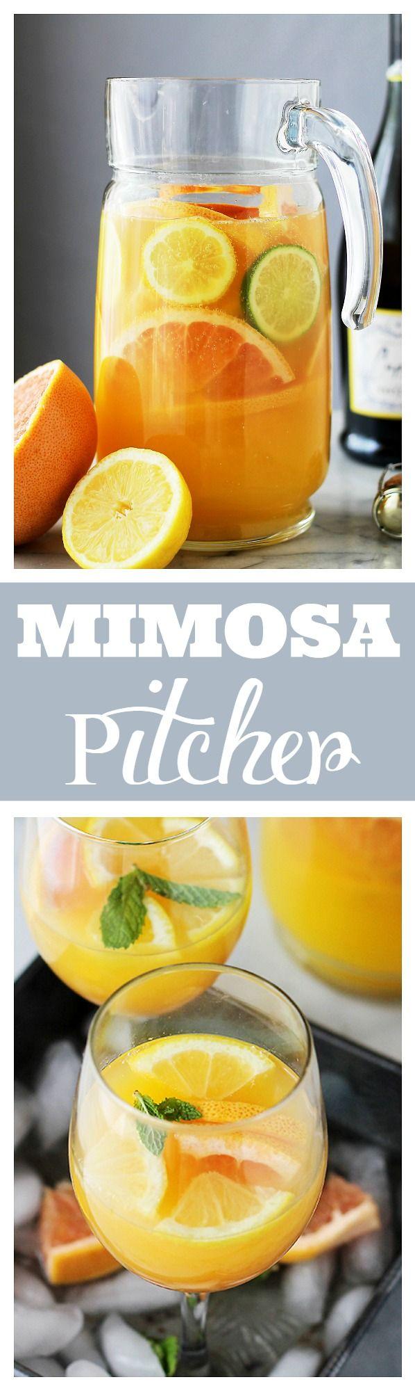 Hochzeit - Mimosa Pitcher Cocktail