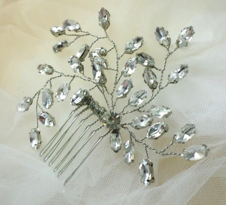 Wedding - Bridal Hair comb, Bridal Haircomb, Crystal Rhinestone haircomb, Wedding Hair Comb, Wedding Haircomb, Wedding Headpiece