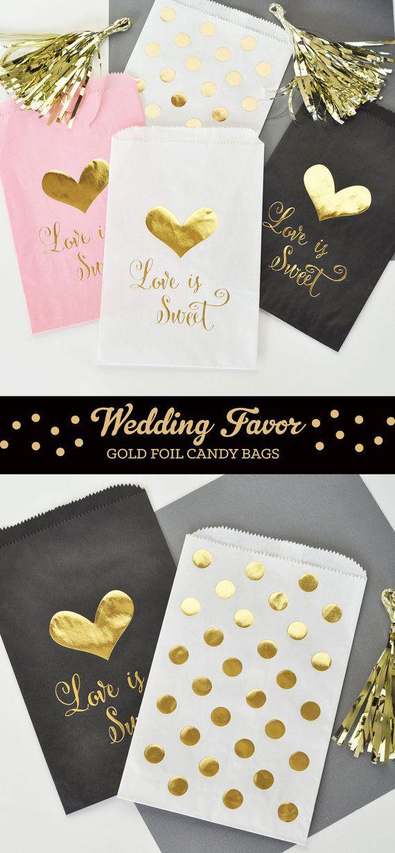 Mariage - Paper Candy Bags - Wedding Favor Candy Bags - Wedding Candy Buffet Bags - Wedding Favor Bags Bridal Shower Favor Bags (EB3038) Set Of 12