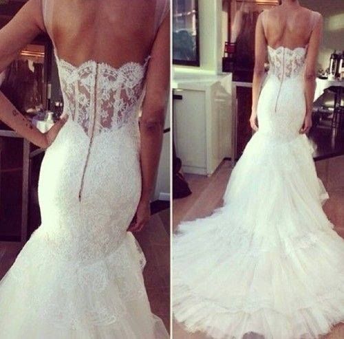 Wedding - Beautiful Mermaid Lace Dress - My Wedding Ideas