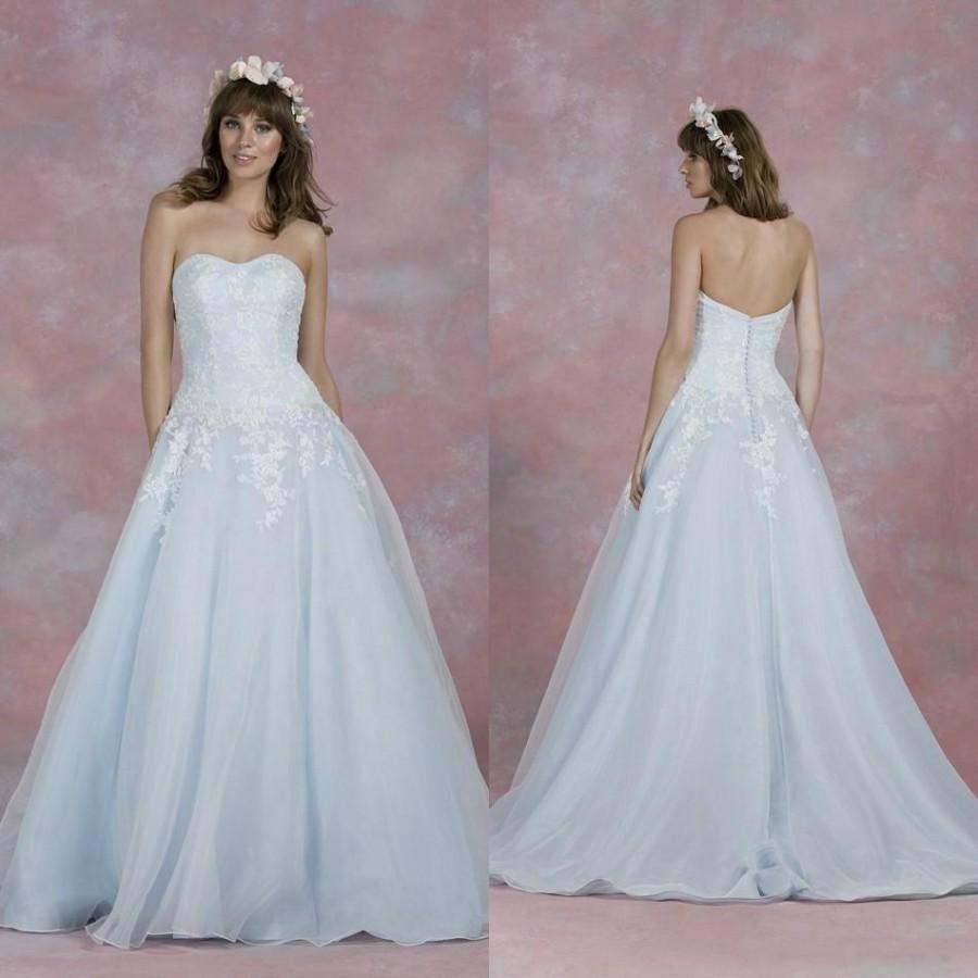 زفاف - New Arrival Lace Wedding Dress 2016 Sleeveless A Line Applique Cheap Tulle Chapel Train Vestido De Noiva Bridal Ball Gowns Custom Online with $106.29/Piece on Hjklp88's Store 