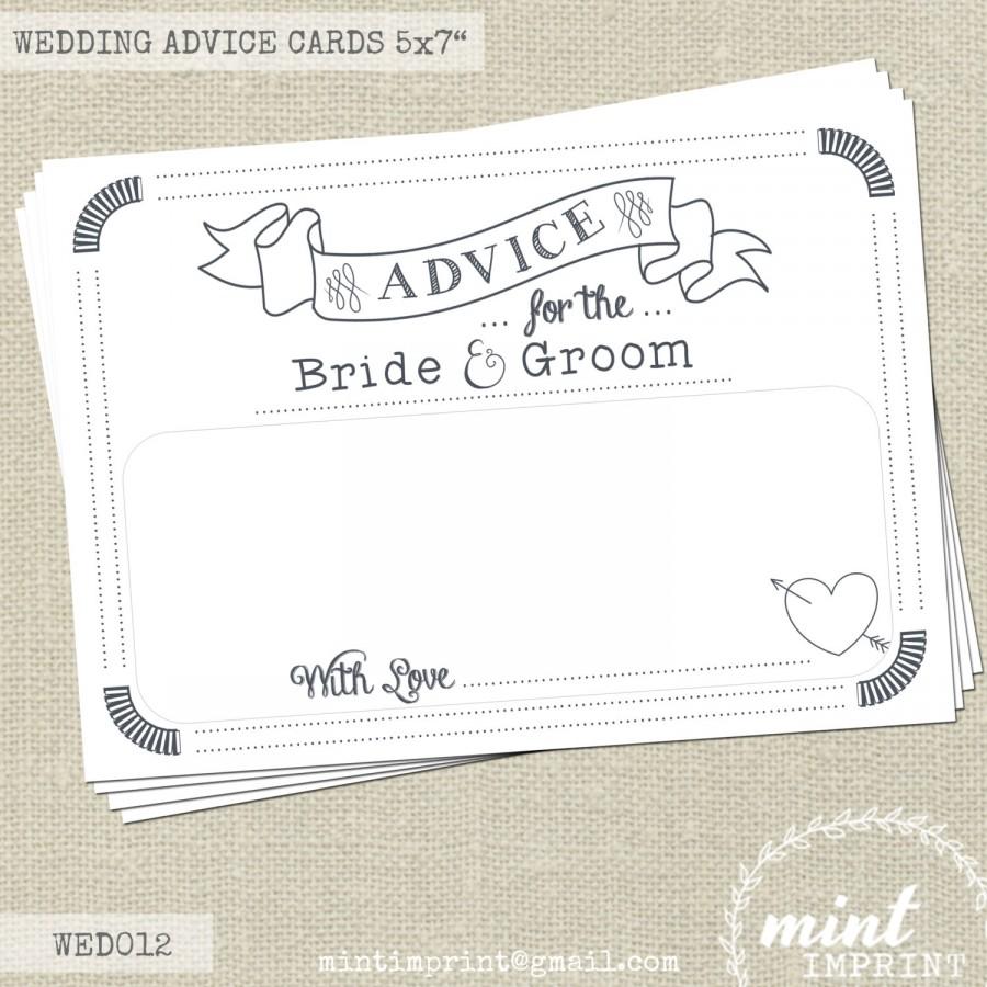 زفاف - Wedding Advice Cards for the Bride and Groom / Wedding Messages / Keepsake Words of Wisdom by Mint Imprint / Wedding Decor / Advice Cards