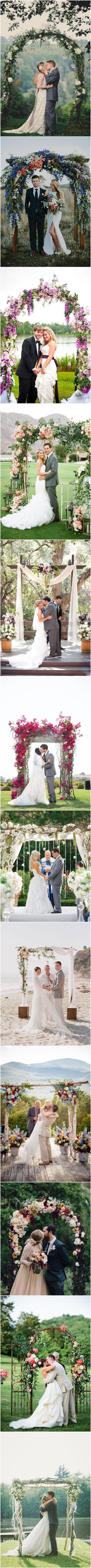 زفاف - 26 Floral Wedding Arches Decorating Ideas