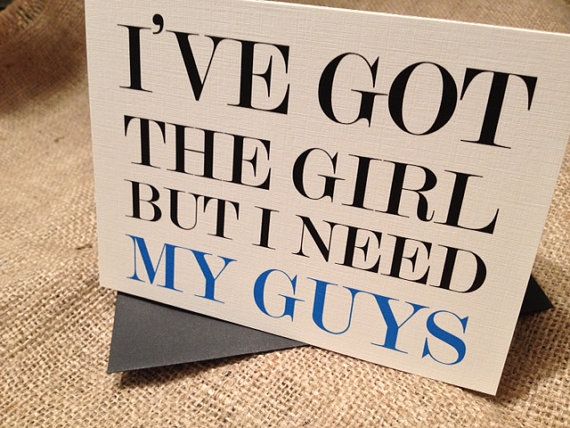 Hochzeit - I've Got The Girl But I Need My Guys Cards With Envelopes, For Groomsmen, Groomsman, Best Man, Ring Bearer, Wedding Party - Set Of 10