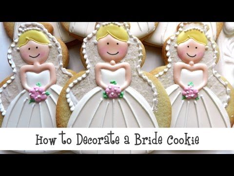 Hochzeit - How To Decorate A Bride Cookie