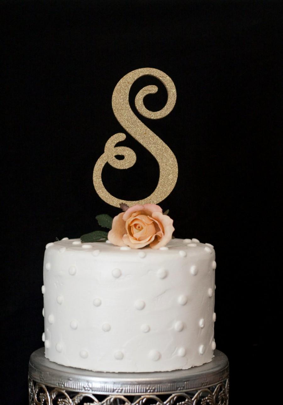 Свадьба - Custom Monogram Wedding Cake Topper