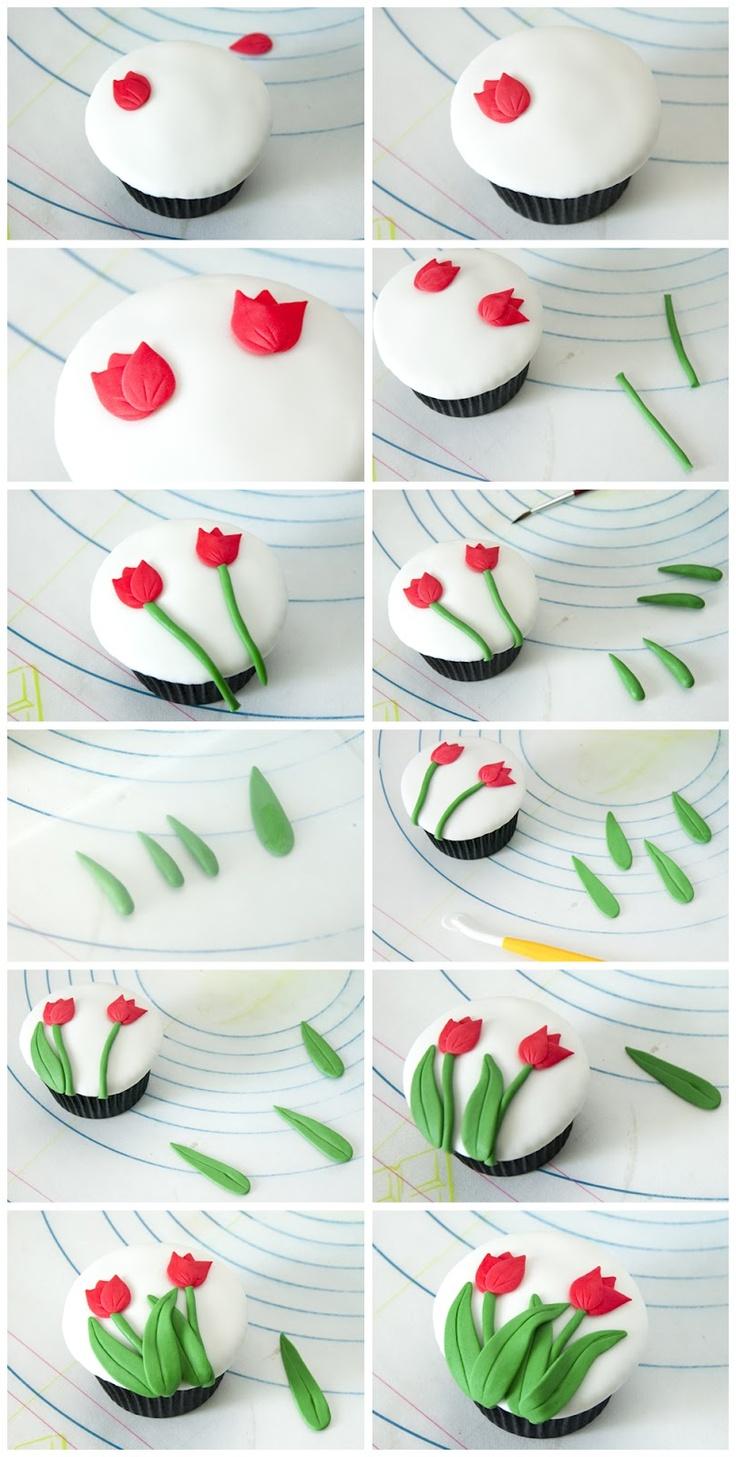 Hochzeit - Catcakes - Repostería Creativa: Tutorial Cupcakes Con Tulipanes
