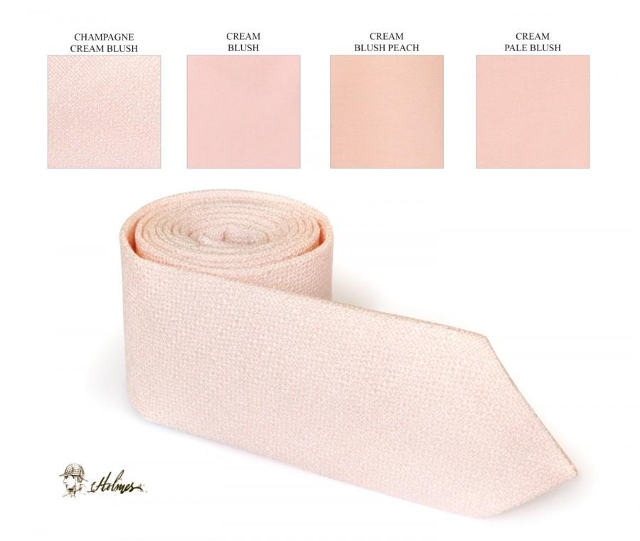 Hochzeit - Men's Tie 2016 color / Choice of colours / Cream Blush Tie / Champagne Cream Blush Tie / Сream Pale Blush Tie  / Сream Blush Peach Tie